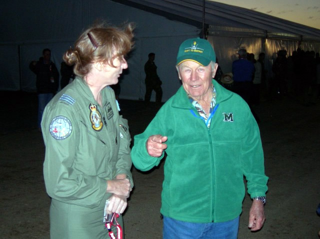Chuck Yeager With Australian Air Force Pilot