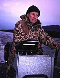 Chuck Yeager Driving a Boat