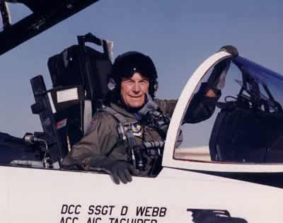 Chuck Yeager In F-15 Cockpit